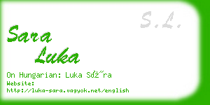 sara luka business card